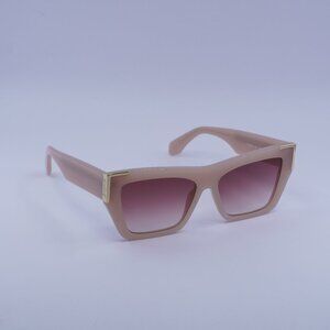 Palm Angels PERI099 HOLLYWOOD 6129 Sunglasses Pink Cat Eye Frame, Red Lenses